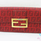 フェンディ 二つ折り 長財布 8M0021 ズッキーノ 赤 レッド PVC ロゴ ズッカ FENDI ロング ウォレット【中古】【送料無料】 bs4280