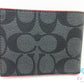 コーチ COACH 二つ折り札入れ カード入れ F88123 シグネチャー グレー 赤 PVC レザー ロゴ 札入れ 小銭入れなし コンパクト ウォレット 【中古】【送料無料】bs4285