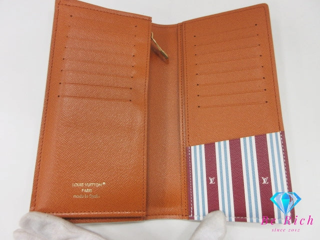 ルイ ヴィトン LOUIS VUITTON メンズ 長財布 モノグラム ヘリテージ ポルト フォイユ ブラザ M15156 白 アイボリー LV ロゴ 二つ折り財布 ロング ウォレット 【中古】【送料無料】 bs4296