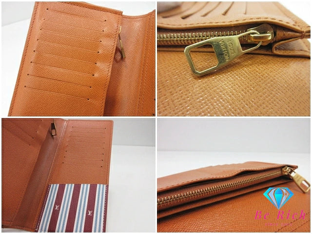 ルイ ヴィトン LOUIS VUITTON メンズ 長財布 モノグラム ヘリテージ ポルト フォイユ ブラザ M15156 白 アイボリー LV ロゴ 二つ折り財布 ロング ウォレット 【中古】【送料無料】 bs4296