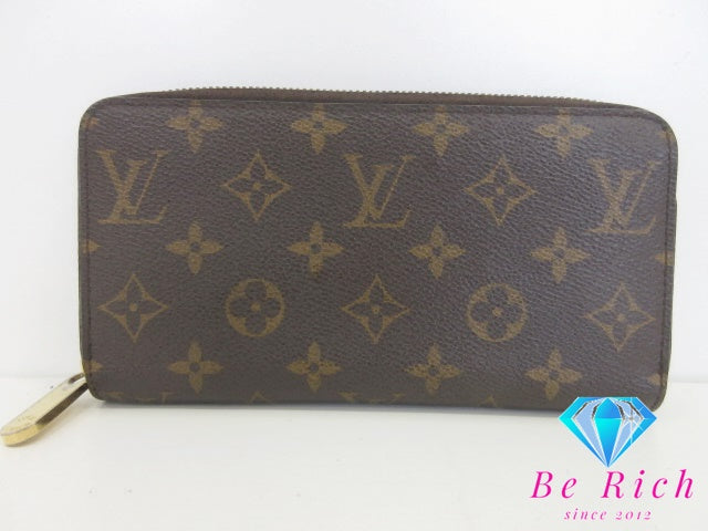 ルイ ヴィトン LOUIS VUITTON モノグラム ジッピー ウォレット M42616 茶 ブラウン LV ロゴ ラウンドファスナー 長財布 二つ折り財布 ロング 【中古】【送料無料】 bs4299