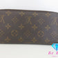 ルイ ヴィトン LOUIS VUITTON モノグラム ジッピー ウォレット M42616 茶 ブラウン LV ロゴ ラウンドファスナー 長財布 二つ折り財布 ロング 【中古】【送料無料】 bs4299