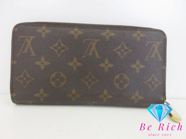 ルイ ヴィトン LOUIS VUITTON モノグラム ジッピー ウォレット M42616 茶 ブラウン LV ロゴ ラウンドファスナー 長財布 二つ折り財布 ロング 【中古】【送料無料】 bs4299