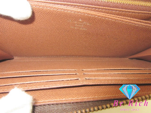ルイ ヴィトン LOUIS VUITTON モノグラム ジッピー ウォレット M42616 茶 ブラウン LV ロゴ ラウンドファスナー 長財布 二つ折り財布 ロング 【中古】【送料無料】 bs4299