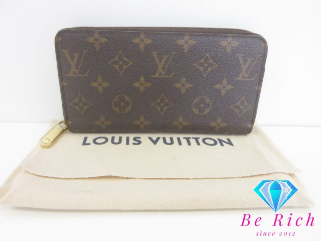 ルイ ヴィトン LOUIS VUITTON モノグラム ジッピー ウォレット M42616 茶 ブラウン LV ロゴ ラウンドファスナー 長財布 二つ折り財布 ロング 【中古】【送料無料】 bs4299