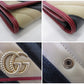 グッチ GUCCI 二つ折り財布 長財布 573809 GG マーモント ベージュ ブラック レッド 黒 赤 レザー ロゴ ダイアゴナル ストライプ キルティング  【中古】【送料無料】 bs4316