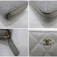 シャネル CHANEL ラウンド ファスナー 長財布 マトラッセ キャビア スキン レザー ライト グレー C ココ マーク ロゴ 二つ折り財布 ロング ウォレット 【中古】【送料無料】bs4325