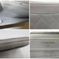 シャネル CHANEL ラウンド ファスナー 長財布 マトラッセ キャビア スキン レザー ライト グレー C ココ マーク ロゴ 二つ折り財布 ロング ウォレット 【中古】【送料無料】bs4325