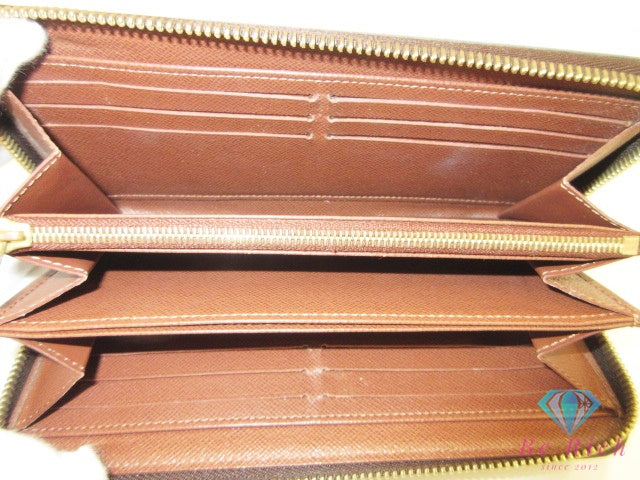 ルイ ヴィトン LOUIS VUITTON モノグラム ジッピー ウォレット M42616 茶 ブラウン LV ロゴ ラウンドファスナー 長財布 二つ折り財布 ロング 【中古】【送料無料】 bs4331