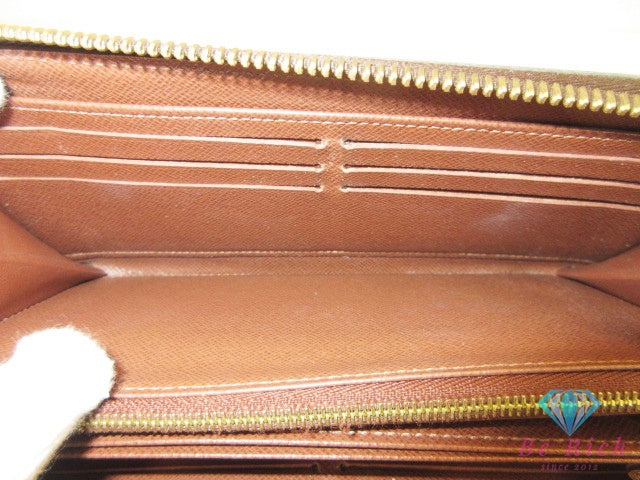 ルイ ヴィトン LOUIS VUITTON モノグラム ジッピー ウォレット M42616 茶 ブラウン LV ロゴ ラウンドファスナー 長財布 二つ折り財布 ロング 【中古】【送料無料】 bs4331