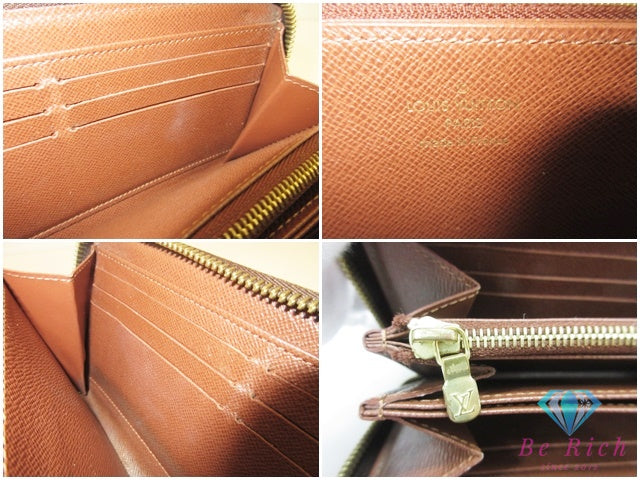 ルイ ヴィトン LOUIS VUITTON モノグラム ジッピー ウォレット M42616 茶 ブラウン LV ロゴ ラウンドファスナー 長財布 二つ折り財布 ロング 【中古】【送料無料】 bs4331