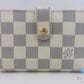 ルイ ヴィトン LOUIS VUITTON ダミエ アズール ポルトフォイユ ヴィエノワ N61676 白 ホワイト アイボリー PVC レザー LV ロゴ 中財布 ミディアム コンパクト ウォレット がま口 小銭入れ 【中古】【送料無料】 bs4360