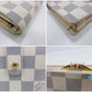 ルイ ヴィトン LOUIS VUITTON ダミエ アズール ポルトフォイユ ヴィエノワ N61676 白 ホワイト アイボリー PVC レザー LV ロゴ 中財布 ミディアム コンパクト ウォレット がま口 小銭入れ 【中古】【送料無料】 bs4360