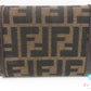 フェンディ FENDI 三つ折り財布 2270 30729 099 ズッカ ブラウン 茶 ブラック 黒 キャンバス レザー コンパクト ウォレット 中財布  【中古】【送料無料】 bs4371