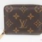 ルイ ヴィトン LOUIS VUITTON モノグラム ジッピー コイン パース M60067 茶 ブラウン PVC レザー 小銭入れ カード ケース コンパクト ウォレット 【中古】【送料無料】 bs4376