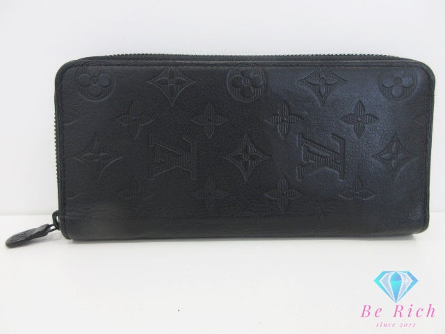 ルイ ヴィトン LOUIS VUITTON ラウンド ファスナー 長財布 モノグラム シャドウ ジッピー ウォレット ヴェルティカル M62902 ノワール 黒 レザー ロゴ 二つ折り財布 ロング  【中古】【送料無料】 bs4378