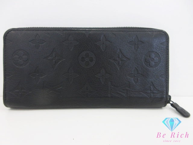 ルイ ヴィトン LOUIS VUITTON ラウンド ファスナー 長財布 モノグラム シャドウ ジッピー ウォレット ヴェルティカル M62902 ノワール 黒 レザー ロゴ 二つ折り財布 ロング  【中古】【送料無料】 bs4378