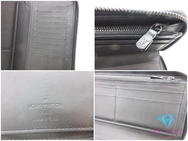 ルイ ヴィトン LOUIS VUITTON ラウンド ファスナー 長財布 モノグラム シャドウ ジッピー ウォレット ヴェルティカル M62902 ノワール 黒 レザー ロゴ 二つ折り財布 ロング  【中古】【送料無料】 bs4378