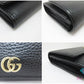 グッチ GUCCI ダブルG コンチネンタル ウォレット 二つ折り 長財布 456116 プチマーモント ロゴ レザー 黒 ブラック 【中古】【送料無料】 bs4388