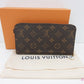 ルイ ヴィトン LOUIS VUITTON モノグラム ジッピー ウォレット M14815 茶 ブラウン アズール ブルー LV ロゴ ラウンドファスナー 長財布 二つ折り財布 ロング 【中古】【送料無料】 bs4391