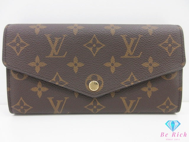 ルイ ヴィトン LOUIS VUITTON 長財布 モノグラム ポルト フォイユ サラ M60531 茶 ブラウン PVC レザー LV ロゴ 二つ折り財布 ロング ウォレット【中古】【送料無料】 bs4399