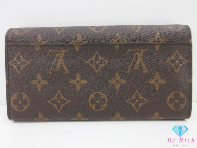 ルイ ヴィトン LOUIS VUITTON 長財布 モノグラム ポルト フォイユ サラ M60531 茶 ブラウン PVC レザー LV ロゴ 二つ折り財布 ロング ウォレット【中古】【送料無料】 bs4399