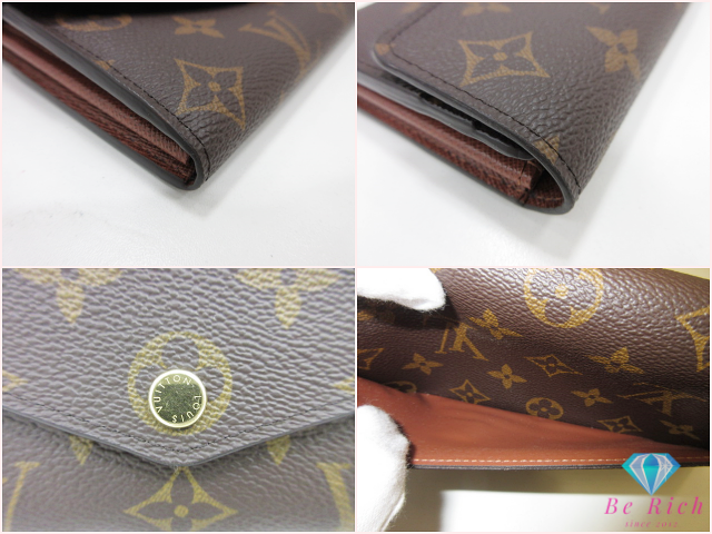 ルイ ヴィトン LOUIS VUITTON 長財布 モノグラム ポルト フォイユ サラ M60531 茶 ブラウン PVC レザー LV ロゴ 二つ折り財布 ロング ウォレット【中古】【送料無料】 bs4399