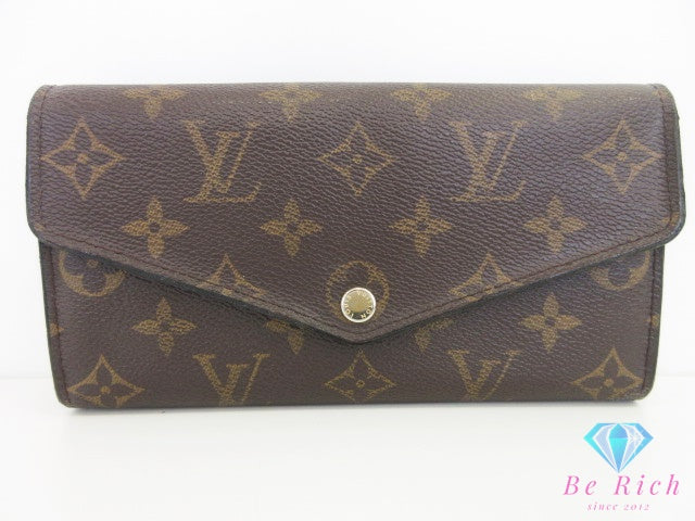 ルイ ヴィトン LOUIS VUITTON 長財布 モノグラム ポルト フォイユ サラ M60531 茶 ブラウン PVC レザー LV ロゴ 二つ折り財布 ロング ウォレット【中古】【送料無料】 bs4446