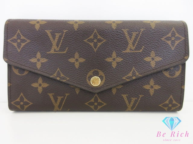 ルイ ヴィトン LOUIS VUITTON 長財布 モノグラム ポルト フォイユ サラ M60531 茶 ブラウン PVC レザー LV ロゴ 二つ折り財布 ロング ウォレット【中古】【送料無料】 bs4449