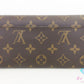 ルイ ヴィトン LOUIS VUITTON 長財布 モノグラム ポルト フォイユ サラ M60531 茶 ブラウン PVC レザー LV ロゴ 二つ折り財布 ロング ウォレット【中古】【送料無料】 bs4449