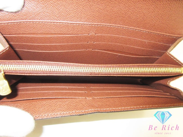 ルイ ヴィトン LOUIS VUITTON 長財布 モノグラム ポルト フォイユ サラ M60531 茶 ブラウン PVC レザー LV ロゴ 二つ折り財布 ロング ウォレット【中古】【送料無料】 bs4449