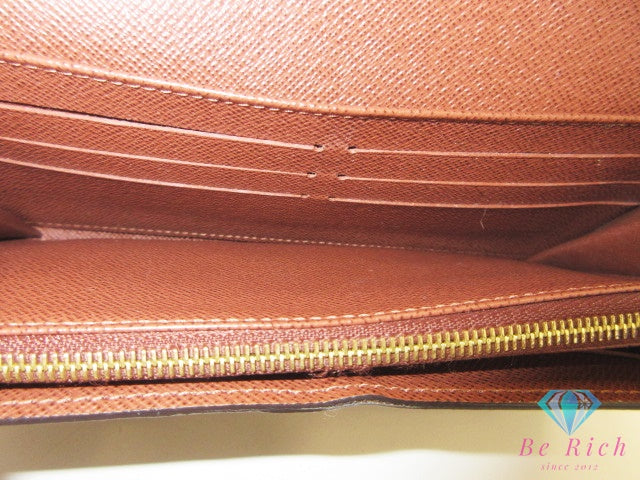 ルイ ヴィトン LOUIS VUITTON 長財布 モノグラム ポルト フォイユ サラ M60531 茶 ブラウン PVC レザー LV ロゴ 二つ折り財布 ロング ウォレット【中古】【送料無料】 bs4449