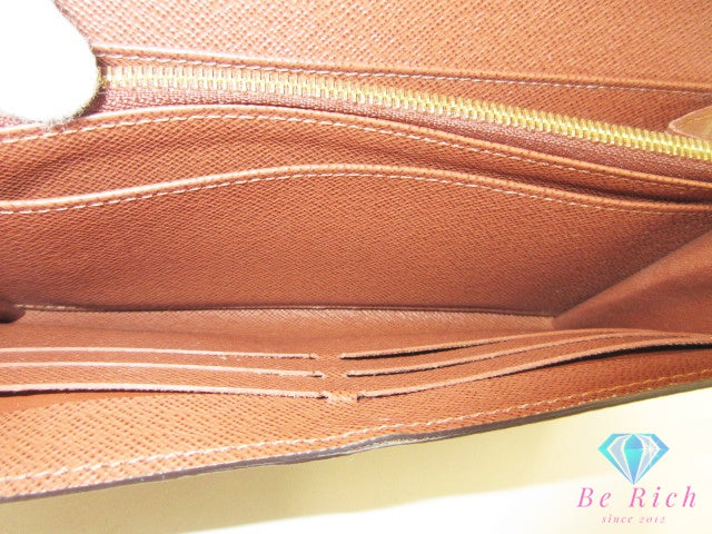 ルイ ヴィトン LOUIS VUITTON 長財布 モノグラム ポルト フォイユ サラ M60531 茶 ブラウン PVC レザー LV ロゴ 二つ折り財布 ロング ウォレット【中古】【送料無料】 bs4449
