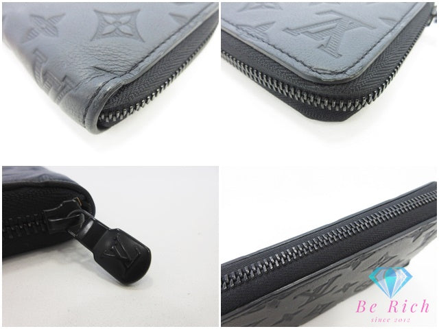 ルイ ヴィトン LOUIS VUITTON モノグラム シャドウ ジッピー ウォレット M80333 黒 ブラック LV ロゴ ラウンドファスナー 長財布 二つ折り財布 ロング 【中古】【送料無料】 bs4451