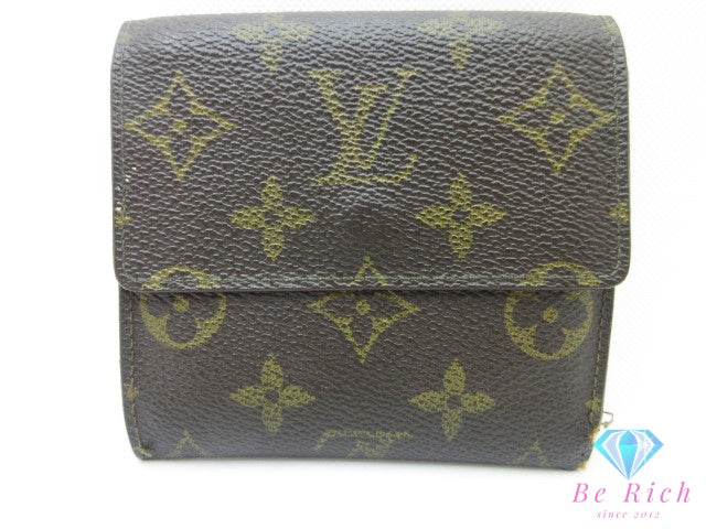ルイ ヴィトン LOUIS VUITTON W ホック 二つ折り財布 モノグラム ポルト モネ ビエ カルト クレディ M61652 ブラウン コンパクト ウォレット 【中古】【送料無料】bs4459