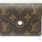 ルイ ヴィトン LOUIS VUITTON 三つ折り財布 モノグラム ポルトフォイユ ヴィクトリーヌ M41938 フューシャ ブラウン 財布 コンパクト ウォレット 【中古】【送料無料】 bs4463