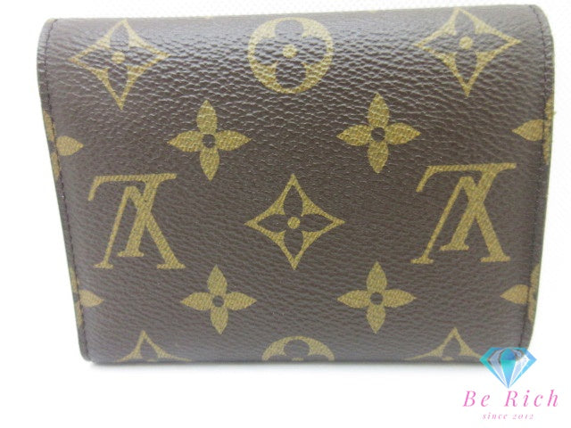 ルイ ヴィトン LOUIS VUITTON 三つ折り財布 モノグラム ポルトフォイユ ヴィクトリーヌ M41938 フューシャ ブラウン 財布 コンパクト ウォレット 【中古】【送料無料】 bs4463