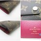 ルイ ヴィトン LOUIS VUITTON 三つ折り財布 モノグラム ポルトフォイユ ヴィクトリーヌ M41938 フューシャ ブラウン 財布 コンパクト ウォレット 【中古】【送料無料】 bs4463