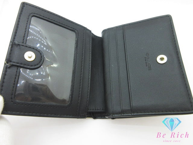 コーチ COACH 二つ折り財布 C3309 シグネチャー ベージュ ブラウン PVC レザー ロゴ 札入れ 小銭入れ コンパクト ウォレット 【中古】【送料無料】bs4466