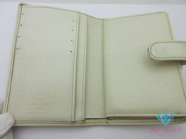 ルイ ヴィトン LOUIS VUITTON がま口 二つ折り財布 エピ ポルトフォイユ ヴィエノワ M6327J  イヴォワール アイボリー レザー 中財布 ミディアム コンパクト ウォレット 【中古】【送料無料】bs4467