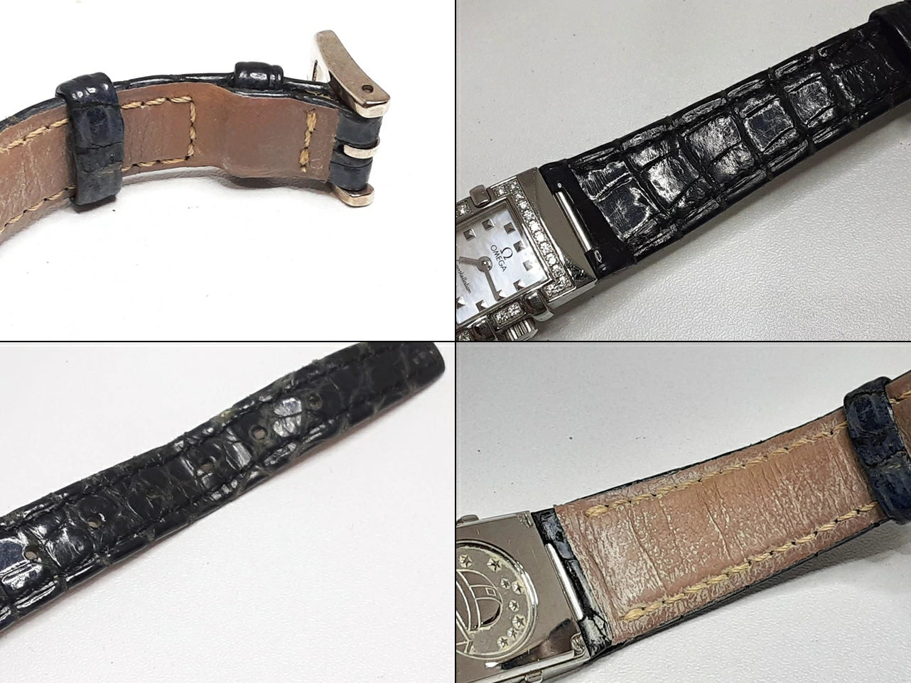 オメガ OMEGA コンステレーション カレ ダイヤ ベゼル レディース 腕時計 1535.71 ホワイト 白 SS レザー ブレス アナログ クォーツ QZ ウォッチ Constellation Carre  【中古】【送料無料】 bt3018