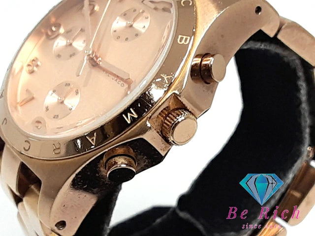 マーク バイ マークジェイコブス MARC BY MARC JACOBS ヘンリー クロノグラフ デイト レディース 腕時計 MBM3074 ローズ ゴールド SS GP ブレス アナログ クォーツ QZ ウォッチ Henry 【中古】【送料無料】 bt3031