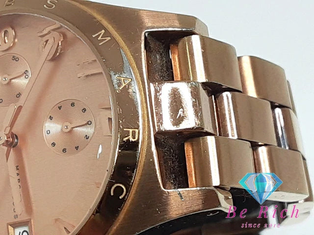 マーク バイ マークジェイコブス MARC BY MARC JACOBS ヘンリー クロノグラフ デイト レディース 腕時計 MBM3074 ローズ ゴールド SS GP ブレス アナログ クォーツ QZ ウォッチ Henry 【中古】【送料無料】 bt3031