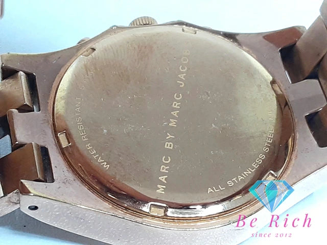 マーク バイ マークジェイコブス MARC BY MARC JACOBS ヘンリー クロノグラフ デイト レディース 腕時計 MBM3074 ローズ ゴールド SS GP ブレス アナログ クォーツ QZ ウォッチ Henry 【中古】【送料無料】 bt3031