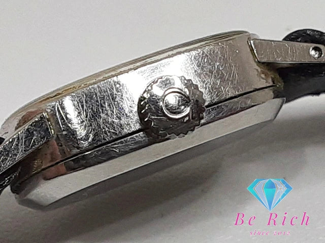 オメガ OMEGA ジュネーブ 手巻き レディース 腕時計 シルバー ブラック 黒 SS レザー ブレス アナログ ウォッチ ヴィンテージ アンティーク Geneve  【中古】【送料無料】 bt3045