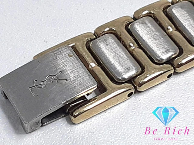 イヴ サンローラン YVES SAINT LAURENT レディース 腕時計 2200-229789Y 青 ブルー シルバー ゴールド SS ブレス YSL ロゴ アナログ クォーツ QZ ウォッチ 【中古】【送料無料】 bt3046