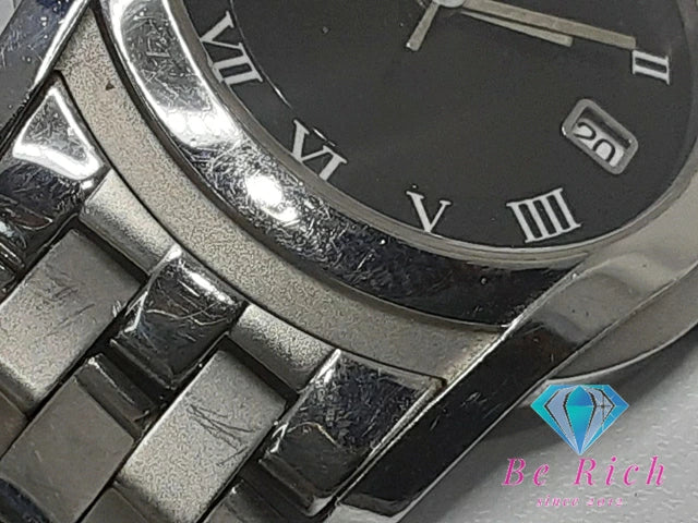 グッチ GUCCI Gクラス メンズ 腕時計 デイト 5500M 黒 ブラック シルバー SS ブレス アナログ QZ クォーツ ウォッチ  【中古】【送料無料】 bt3062
