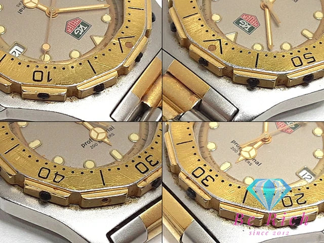 タグホイヤー TAG HEUER 3000 プロフェッショナル 200M ダイバー 38mm メンズ 腕時計 デイト シルバー SS アナログ クォーツ QZ ウォッチ 【中古】【送料無料】 bt3063
