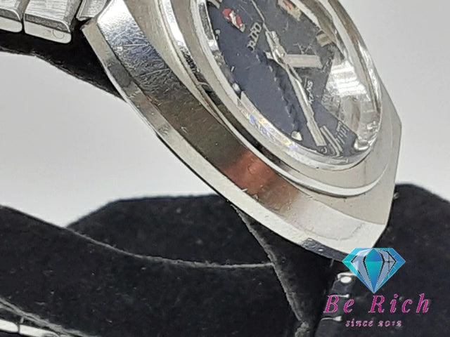 ラドー RADO KRIENS 自動巻き メンズ 腕時計 デイト 11020 ネイビー 紺 シルバー SS アナログ オートマ AT ウォッチ アンティーク ヴィンテージ  【中古】【送料無料】 bt3067