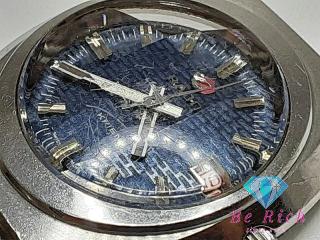 ラドー RADO KRIENS 自動巻き メンズ 腕時計 デイト 11020 ネイビー 紺 シルバー SS アナログ オートマ AT ウォッチ アンティーク ヴィンテージ  【中古】【送料無料】 bt3067